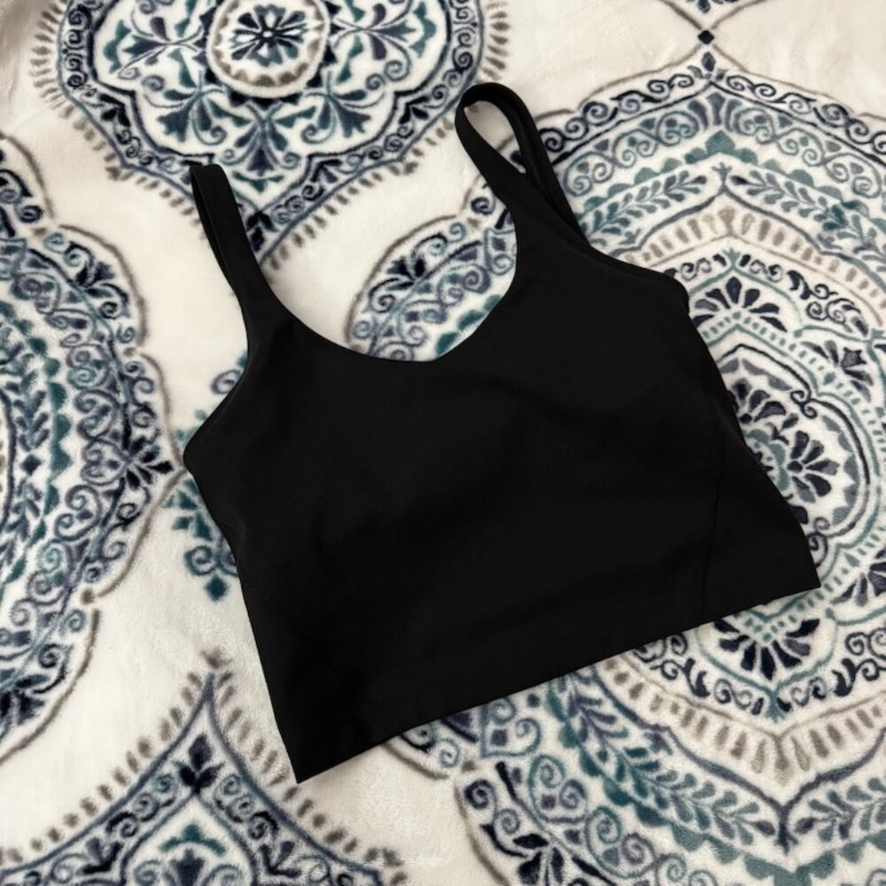 Gilly Hicks Long Line Sports Bra Sz Small Black